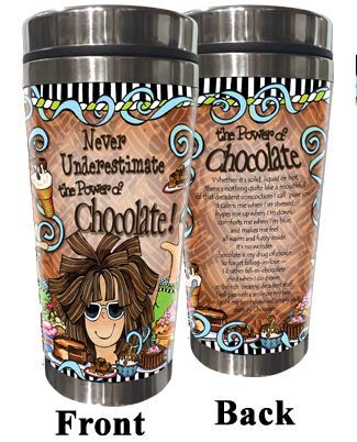 Premium Stainless Steel Tumbler with Chocolate Design - Insulated Travel Mug for Hot & Cold Drinks - Perfect for Office, Gym, Hiking and Outdoor Adventures