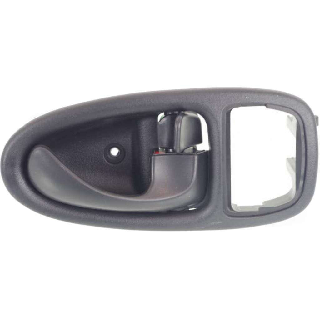 1996-1999 Saturn SW1 Rear Passenger Side Interior Door Handle with Lock Button - Black Base Trim | Replacement Car Part for Easy Installation & Vehicle Maintenance