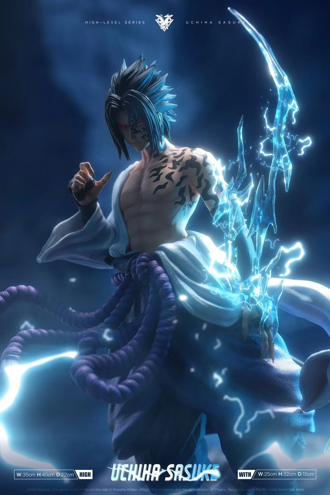 OKR Studio Sasuke Uchiha Naruto Anime Figure - Premium Collectible Action Figure for Anime Fans, Home Decor, and Gift Giving