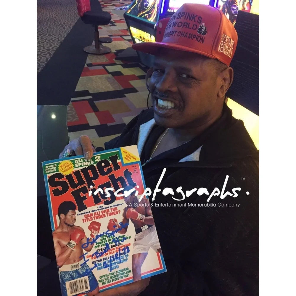Leon Spinks Signed Muhammad Ali 1978 Super Fight Magazine with COA - Authentic Collectible Boxing Memorabilia for Fans & Sports Enthusiasts - Perfect for Display in Man Cave, Sports Bar or Boxing Memorabilia Collection