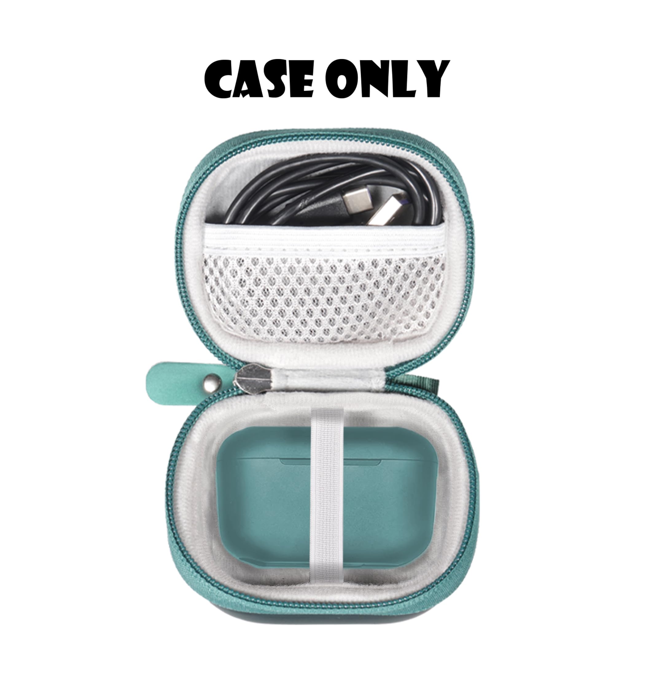 HMPAIMON Protective Case for JLab Go Air Pop, Air, Air Tones True Wireless Earbuds - Teal Color - Durable Cover for Travel, Workout & Daily Use