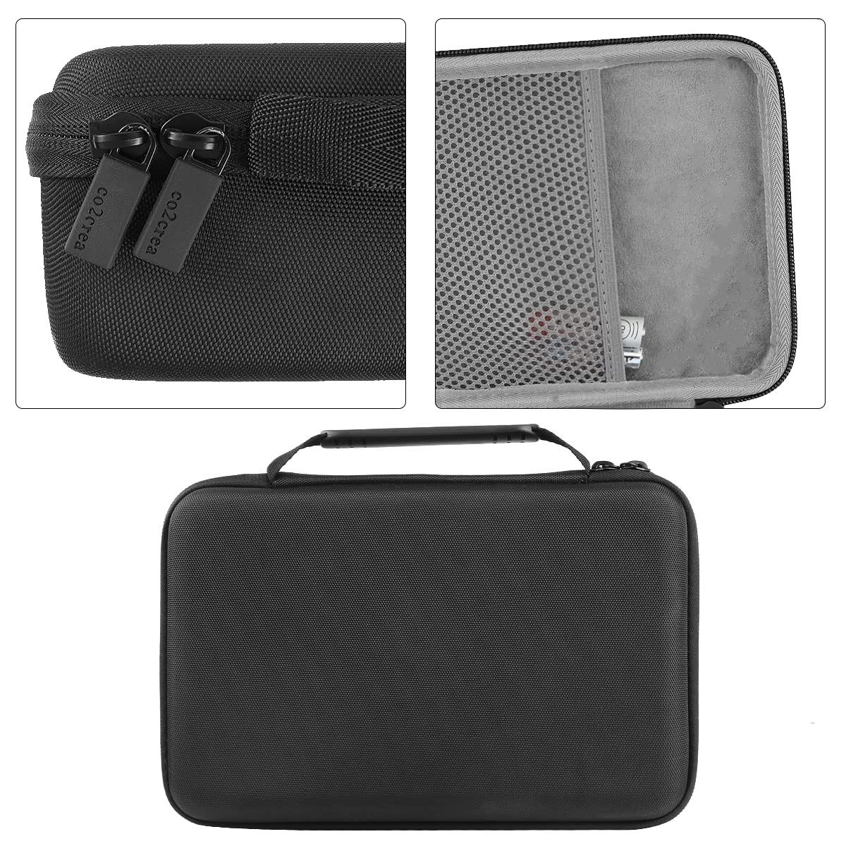 CO2CREA Battery Organizer Storage Case - Holds 116 AA/AAA Alkaline Batteries, Durable Hard Plastic Battery Storage Box with Carry Handle - Perfect for Home, Office, Travel & Emergency Kits