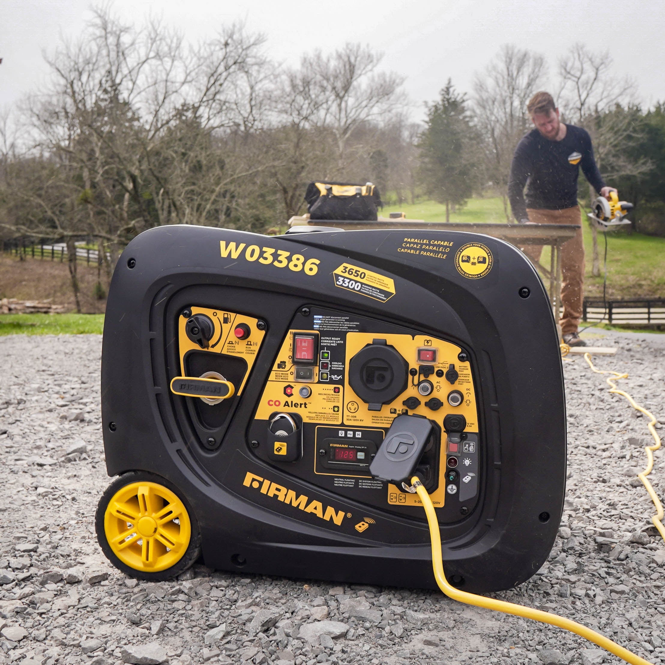3650W Portable Inverter Generator with Remote Start & CO Alert - Quiet, Reliable Power for Camping, RV Trips, and Home Backup