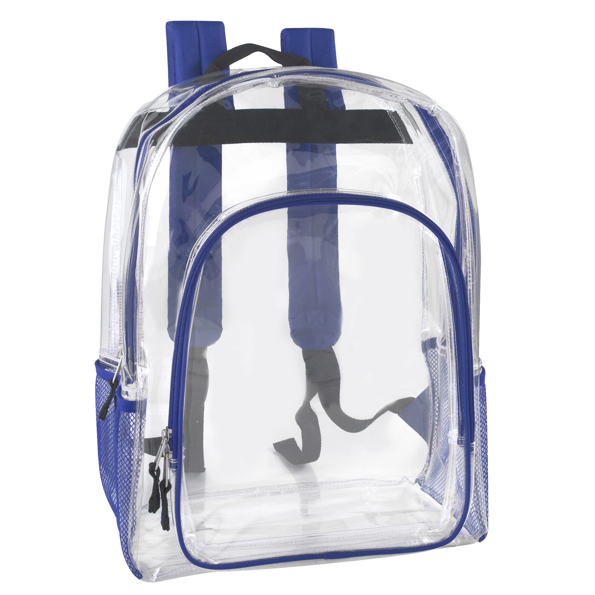 Clear Transparent Backpack with Multiple Pockets - Heavy Duty See-Through School Backpack for Women, Men & Kids - Perfect for Beach, Travel, Gym & Daily Use
