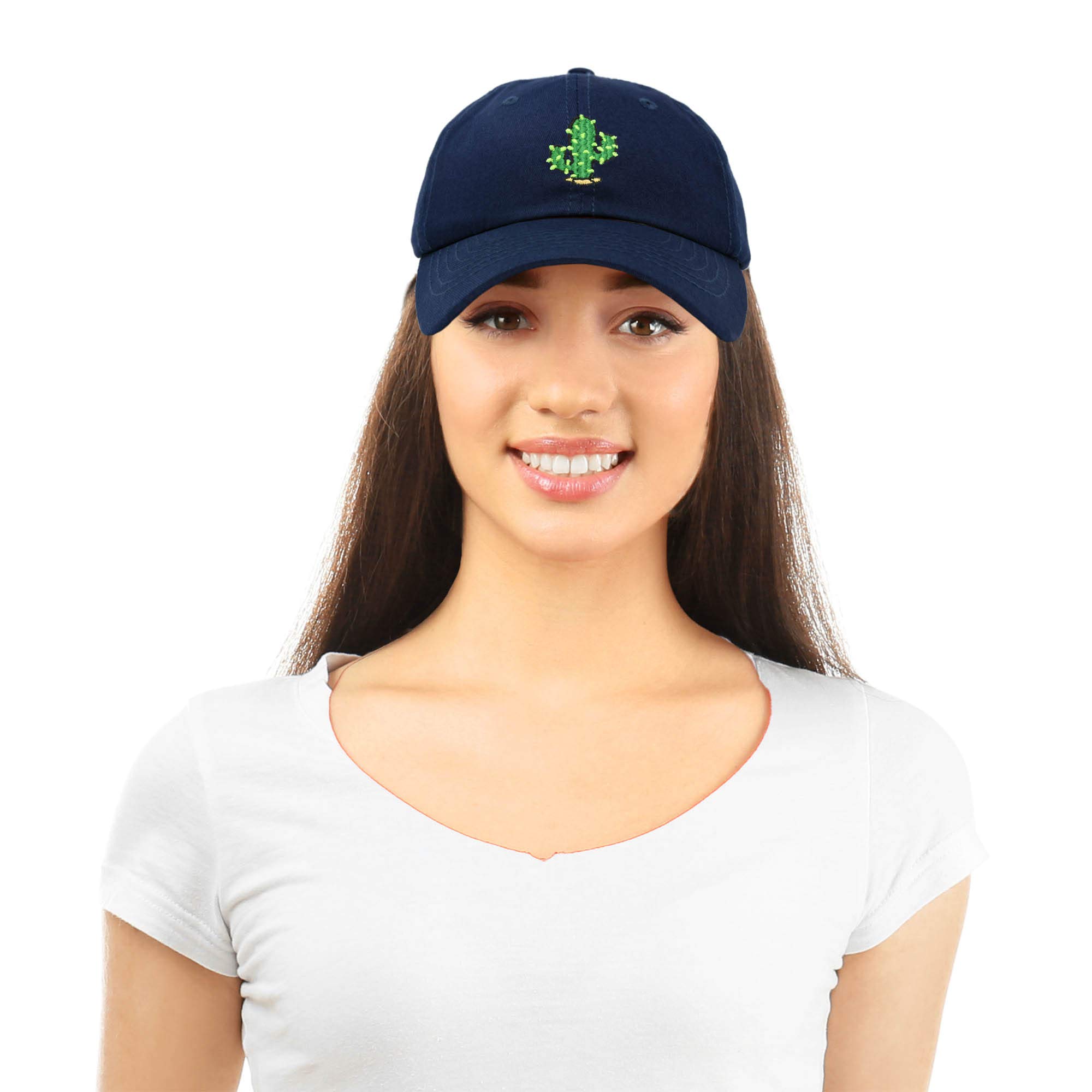 DALIX Women's Saguaro Cactus Baseball Cap - Soft Washed Cotton Succulent Design Sun Hat for Outdoor Hiking, Gardening & Summer Fashion