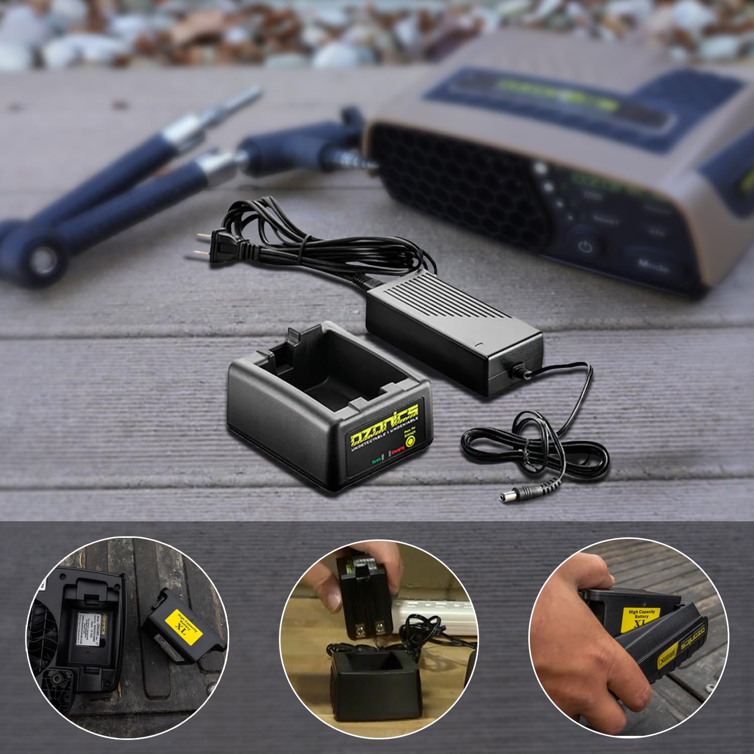Ozonics HR300, Orion, OrionX, HR500 Battery Charger (SG-SBC02P) | Smart Charger for Gen 2 & Standard Hunting Batteries | Fast Charging with Intelligent Technology | Perfect for Deer Hunting, Bowhunting & Outdoor Adventures