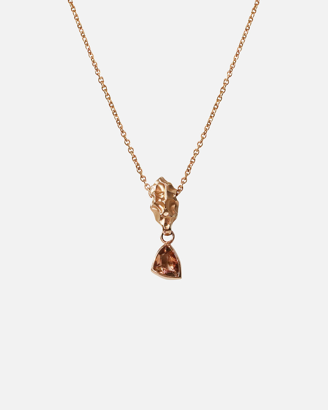 Natural Rough Water Peach Topaz Pendant Necklace - Handcrafted Gemstone Jewelry for Women - Perfect for Everyday Wear, Gift Giving & Special Occasions