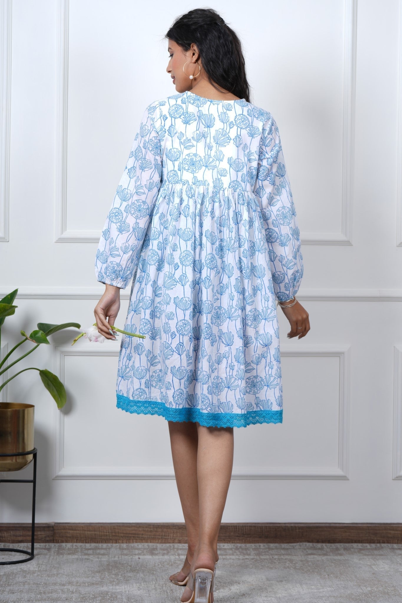 Lily Love Hand Block Printed Dress - Floral Cotton Maxi Dress for Women | Boho Chic Summer Dress for Beach, Vacation & Casual Wear