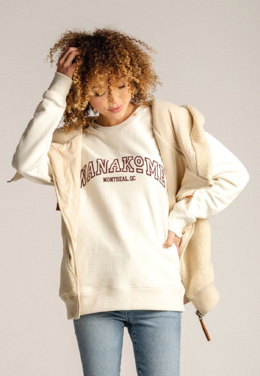 Comfy Nara Oatmeal Pullover Sweatshirt - Soft Casual Wear for Women & Men | Perfect for Lounge, Travel & Fall Outfits