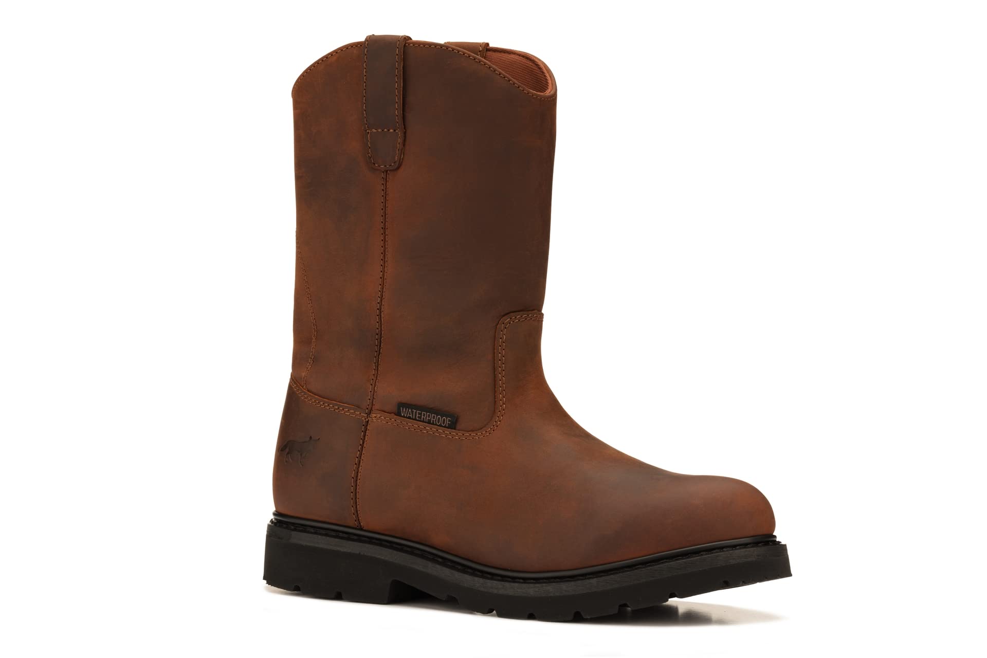Golden Fox 12236WP Waterproof 11-Inch Pull On Wellington Boots with Wedge Sole - Lightweight Work Boots for Women & Men - Ideal for Construction, Farming, Ranching, Gardening and Outdoor Activities