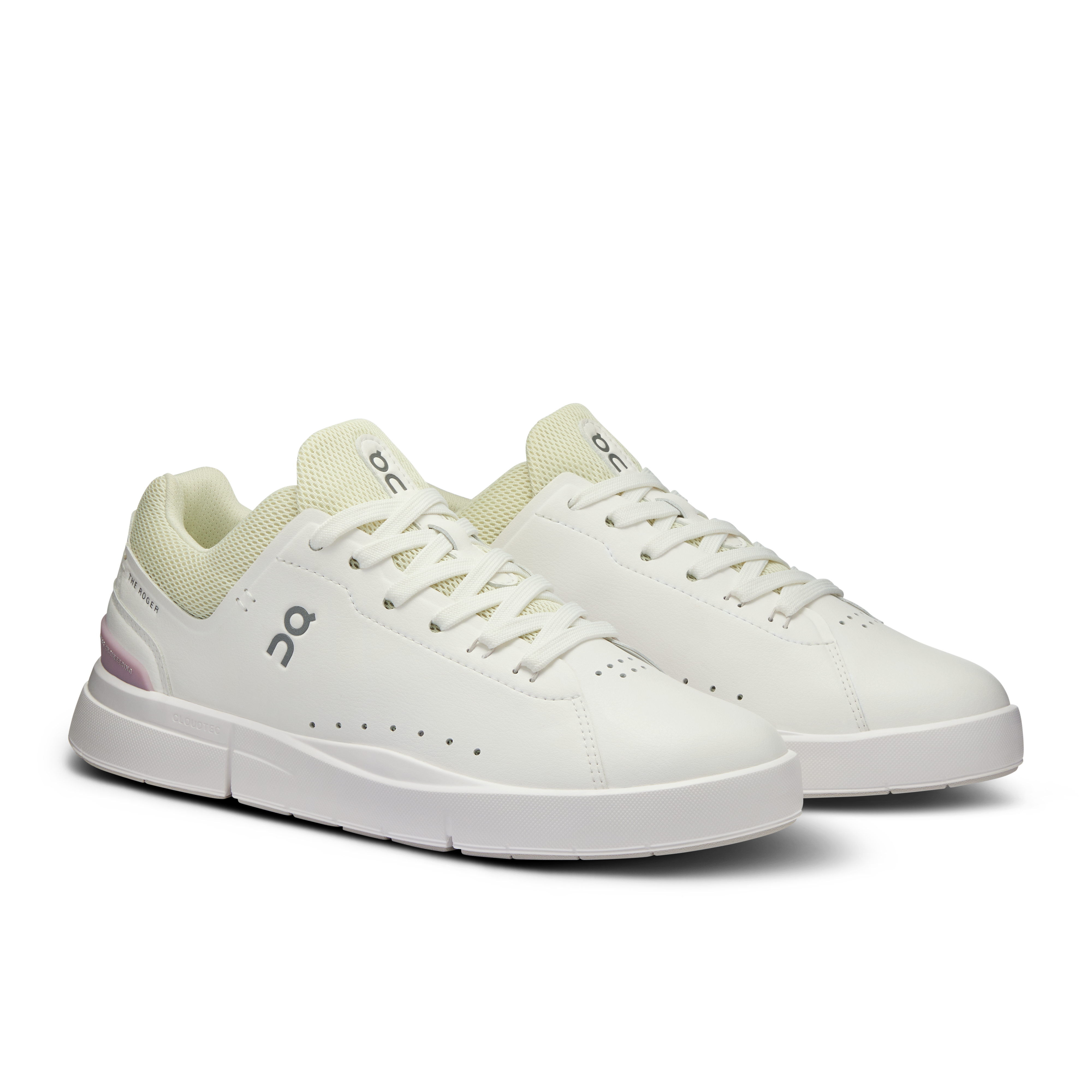 On Running Women's The Roger Advantage Running Shoes - White & Mauve | Lightweight & Cushioned for Road Running, Jogging & Gym Workouts