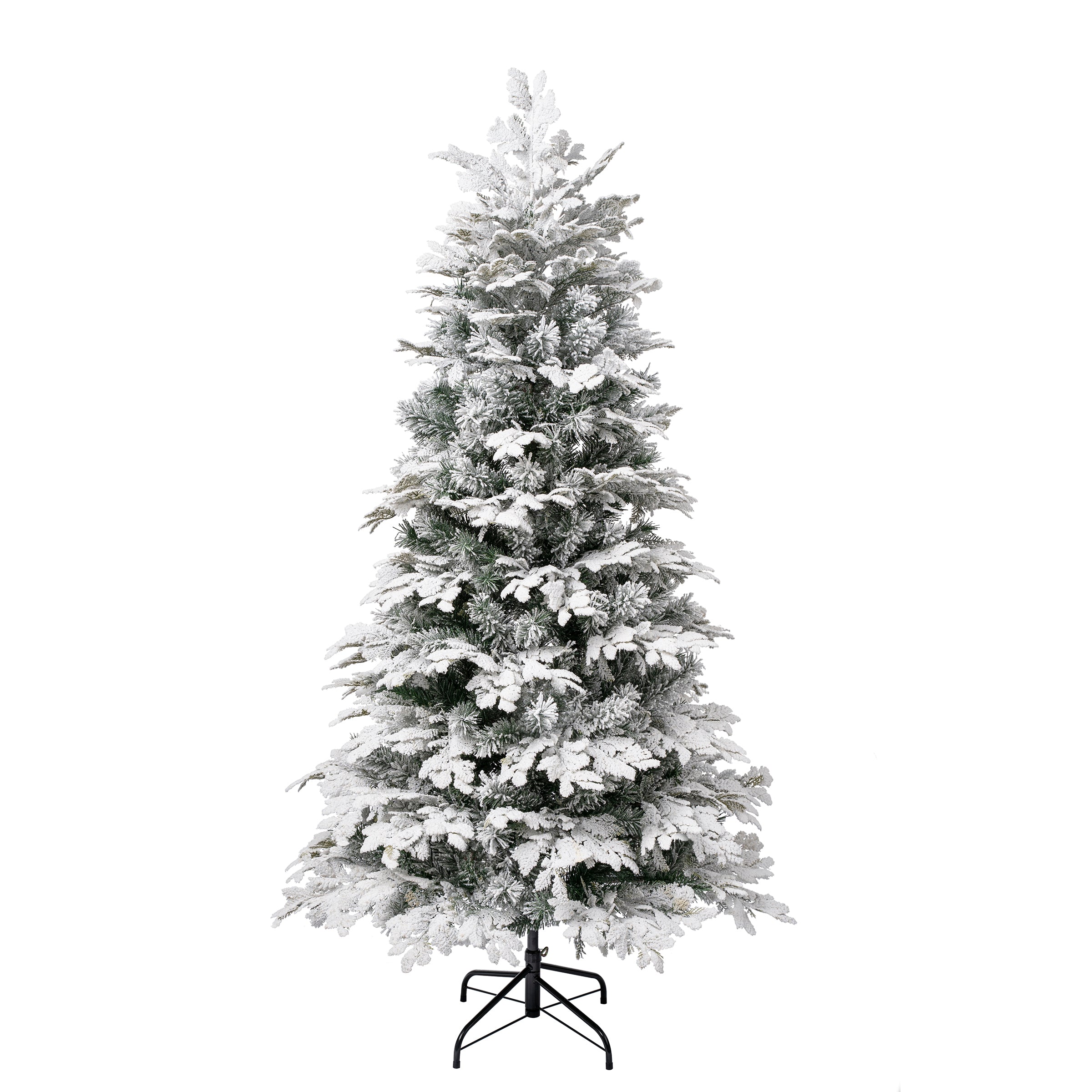 6 ft. Artificial Christmas Tree with Snow Flocked Branches - Perfect for Holiday Home Decor, Office Party & Winter Festival Decorations