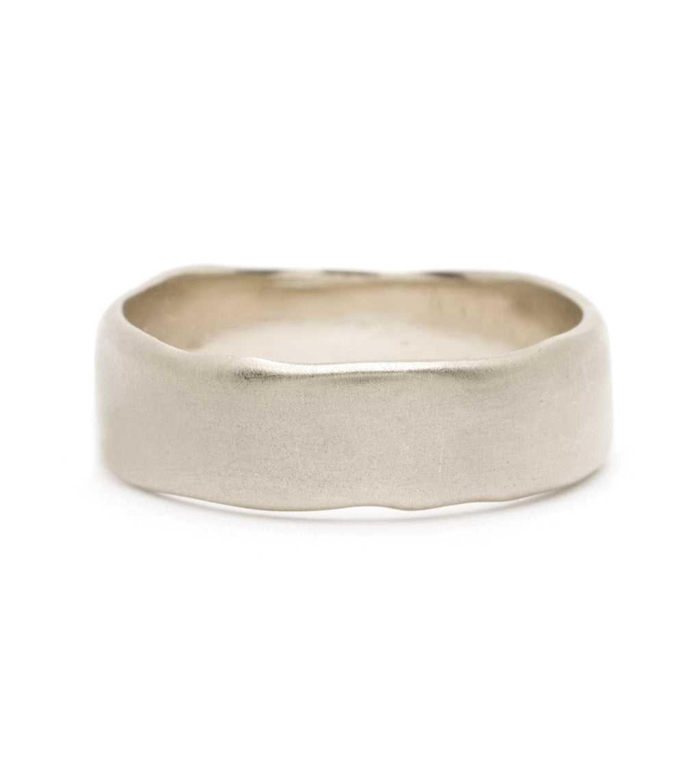 Handmade Torn Paper Wedding Band Ring - Eco-Friendly Recycled Paper Jewelry for Boho Weddings & Unique Gifts