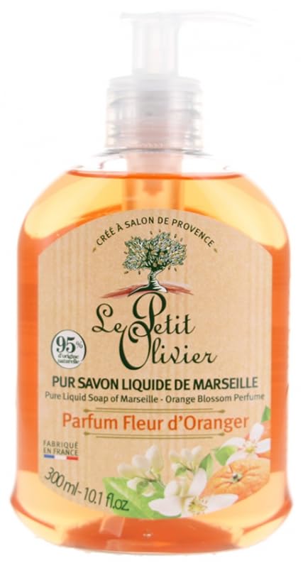 Pure Liquid Marseille Soap with Orange Blossom - 300ml | Natural Hand & Body Wash for Sensitive Skin | Eco-Friendly Household Cleaner for Kitchen, Bathroom & Laundry
