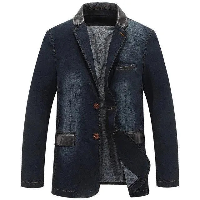Stylish Men's Denim Blazer Jacket for Streetwear Fashion | Casual & Formal Wear | Perfect for Office, Date Night & Urban Outings