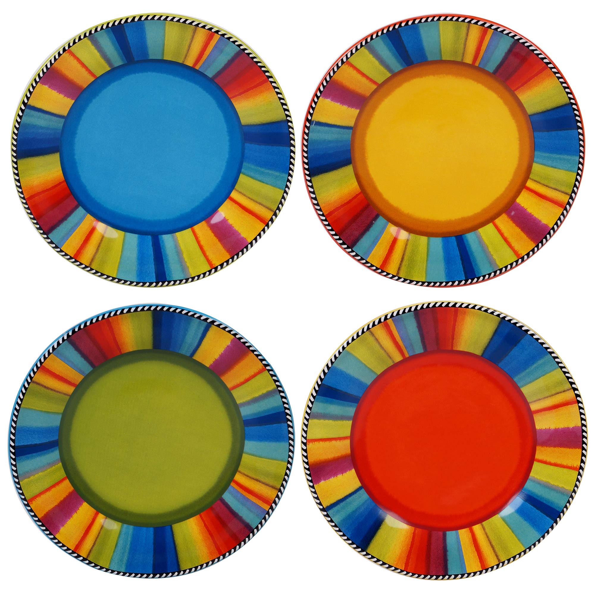 Certified International Sierra 16-Piece Dinnerware Set - Service for 4 - Vibrant Multicolor Plates, Bowls & Mugs - Perfect for Family Dinners, Entertaining Guests & Everyday Use