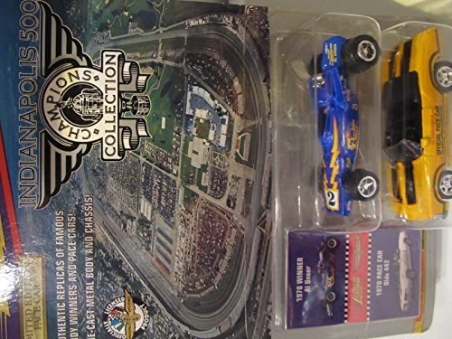 Johnny Lightning 1:64 Scale 1970 Al Unser Indianapolis 500 Champion & 1970 Oldsmobile 442 Pace Car Diecast Model - Collectible Racing Cars for Display, Gifts, and Racing Enthusiasts