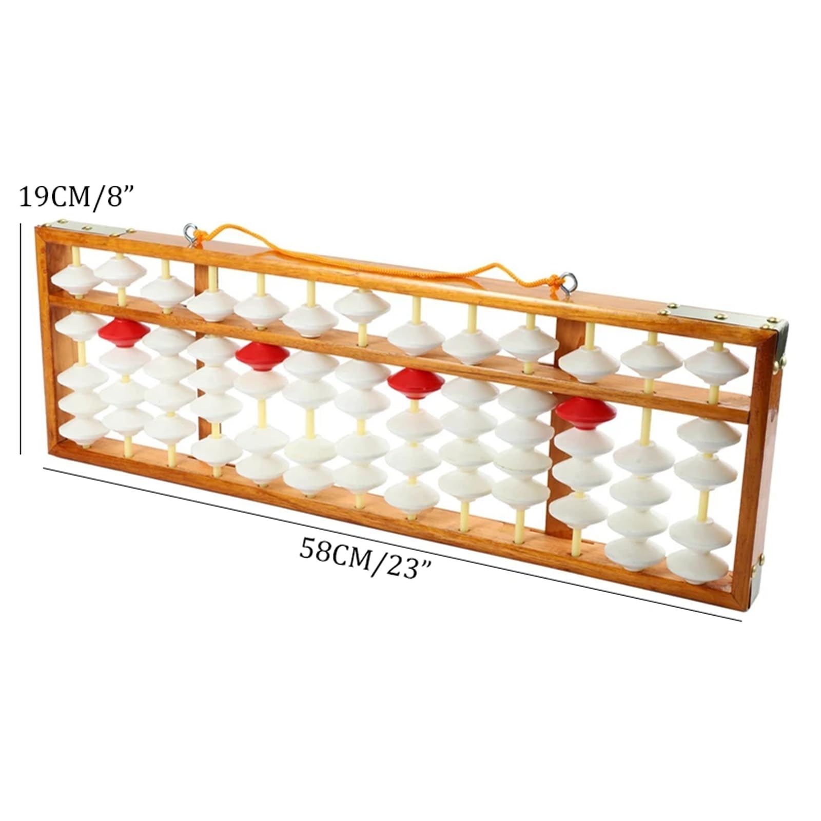 2-Pack Chinese Abacus Math Learning Tool - 23x8 Inch Wooden Calculator for Classroom & Homeschool Education | Perfect for Teachers, Students & Mental Math Practice