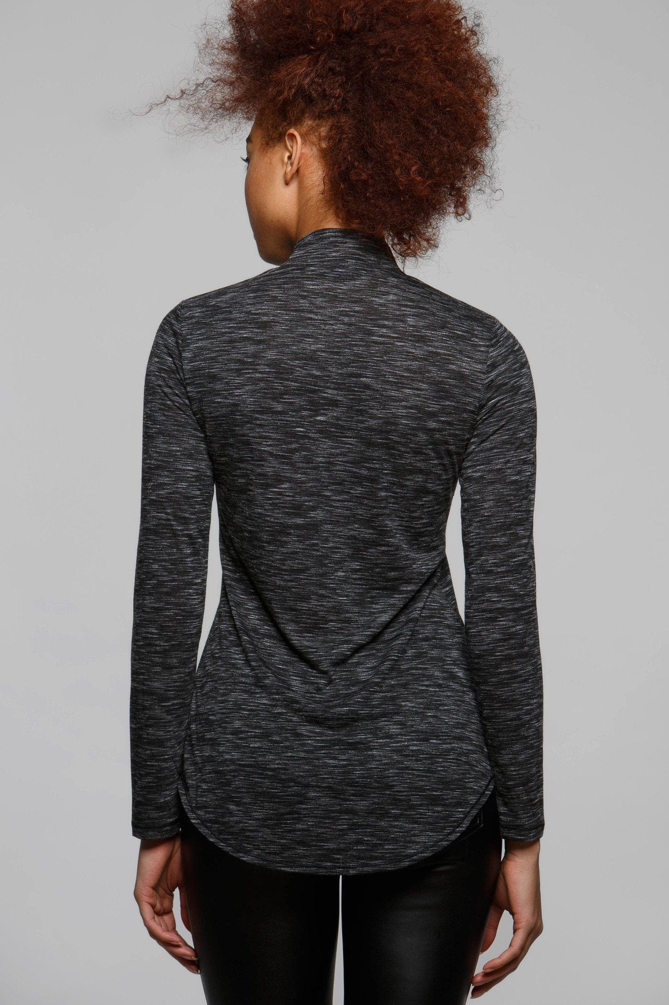 Triss Light Mock Neck Top for Women - Soft Stretch Casual Blouse - Perfect for Work, Office, and Everyday Wear