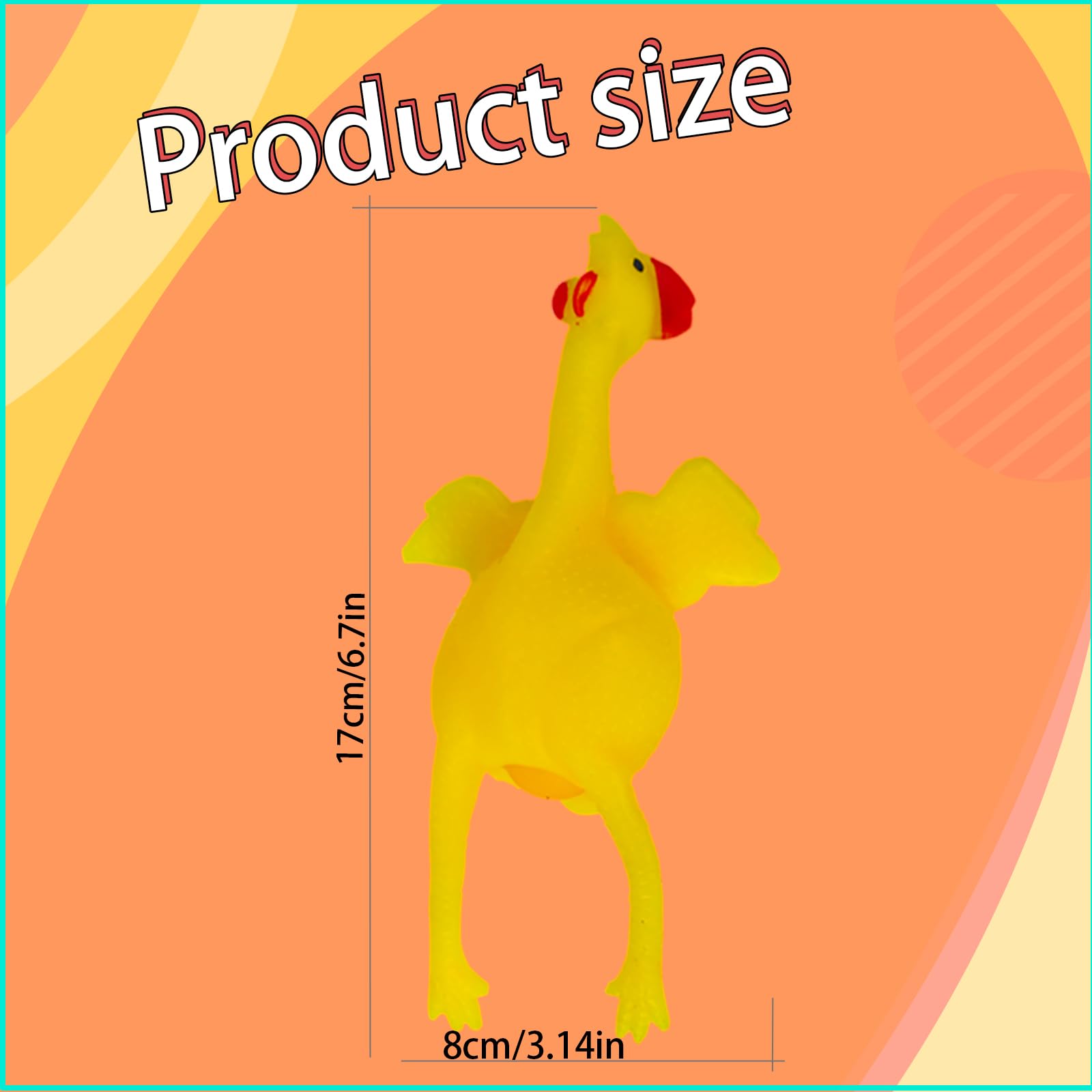16cm Funny Squishy Toys Chicken and Eggs - Stress Relief Fidget Toys for Kids & Adults - Perfect for Anxiety Relief, Office Desk Decor, and Sensory Play