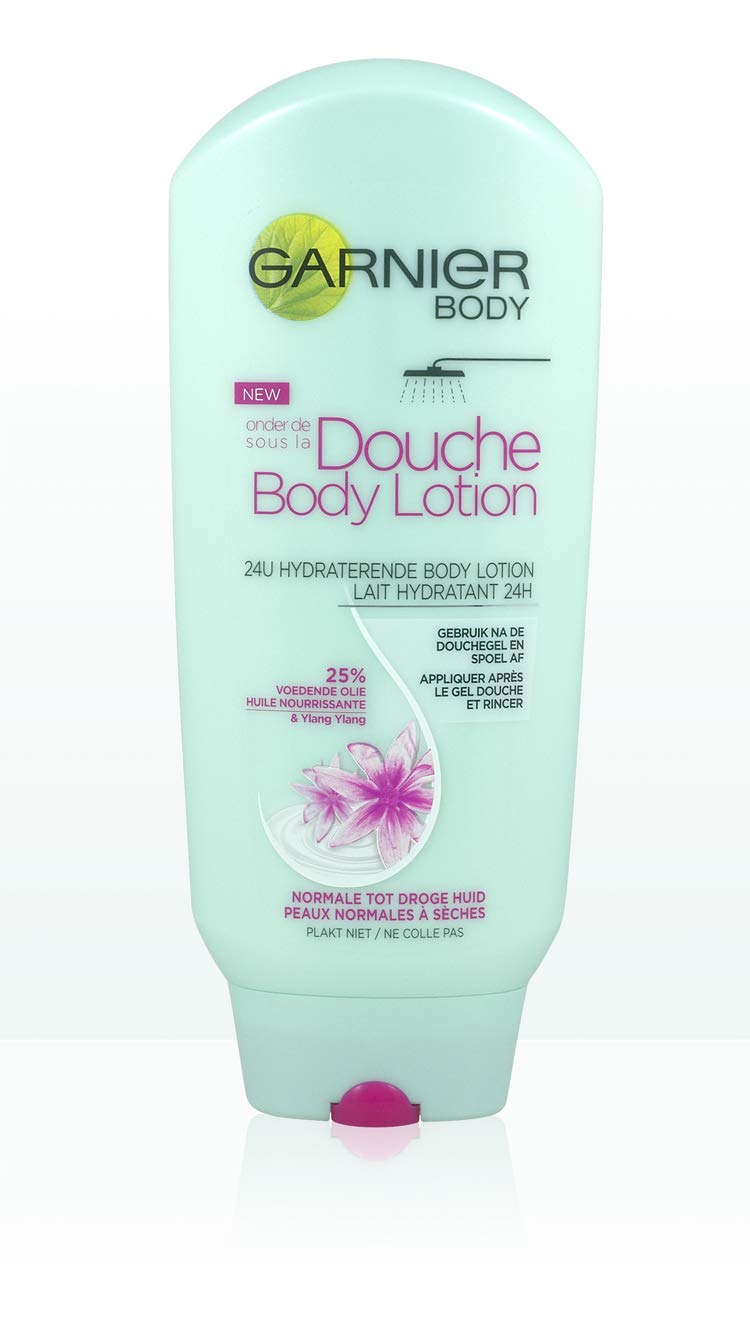 Garnier In-Shower Body Lotion 250ml - 24 Hour Hydration for Normal Skin - Moisturizing Shower Cream for Smooth & Soft Skin - Perfect for Post-Workout or Dry Skin Relief