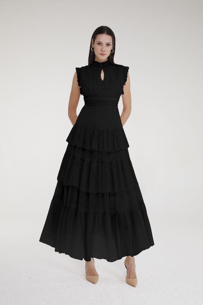 Metis Black Dress for Women - Elegant & Comfortable Casual Wear for Office, Party & Date Night
