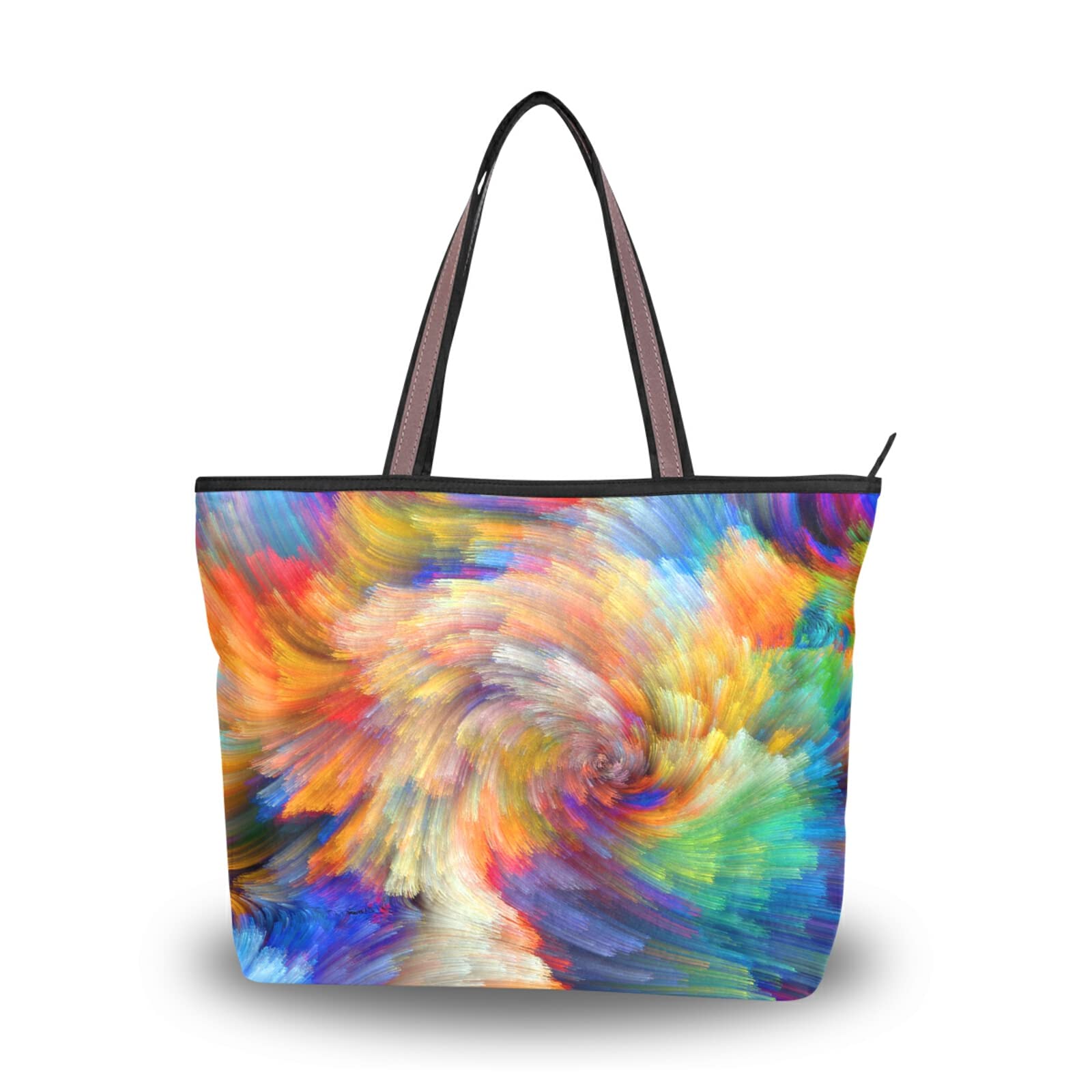 Vibrant Abstract Tote Bag for Women - Reusable Shoulder Handbag for Beach, Travel & Daily Use | Stylish Carryall for Shopping, Work & Weekend Outings