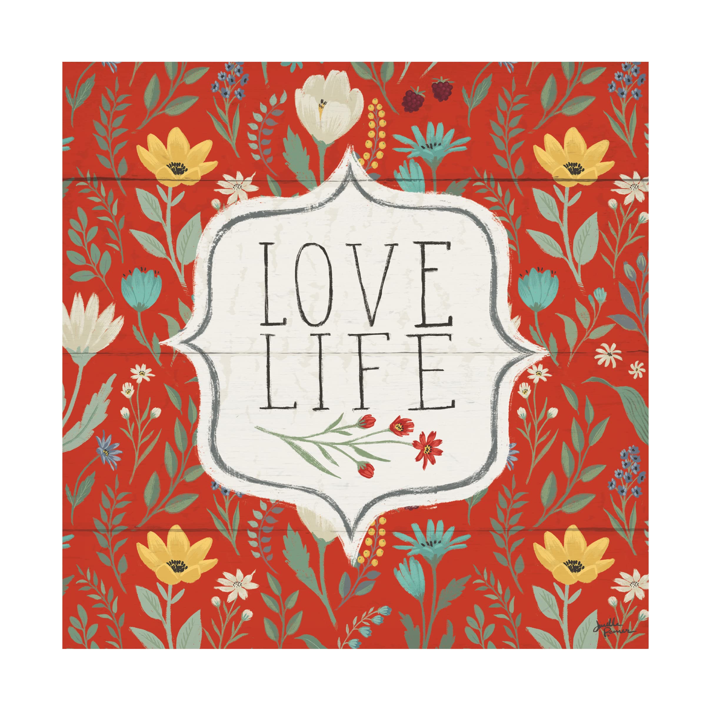 Blooming Thoughts V Canvas Wall Art by Janelle Penner - Modern Floral Painting for Living Room, Bedroom & Office Decor - Handmade Trademark Fine Art Print