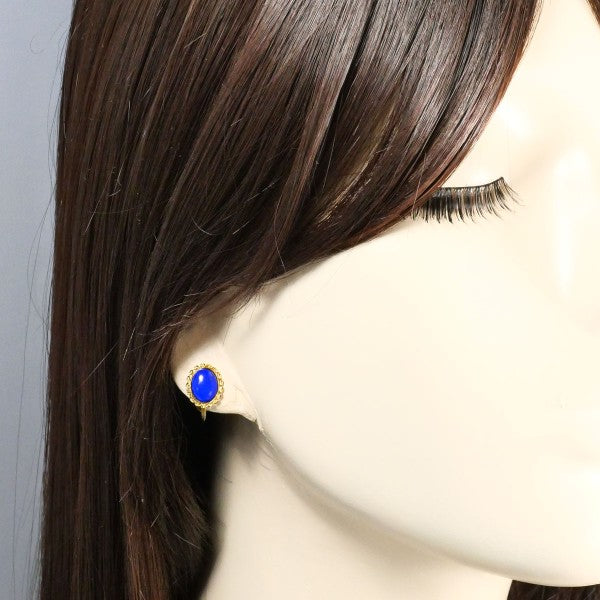 18K Yellow Gold Lapis Lazuli Earrings - Handmade Luxury Dangle Earrings for Women - Perfect for Weddings, Parties & Special Occasions