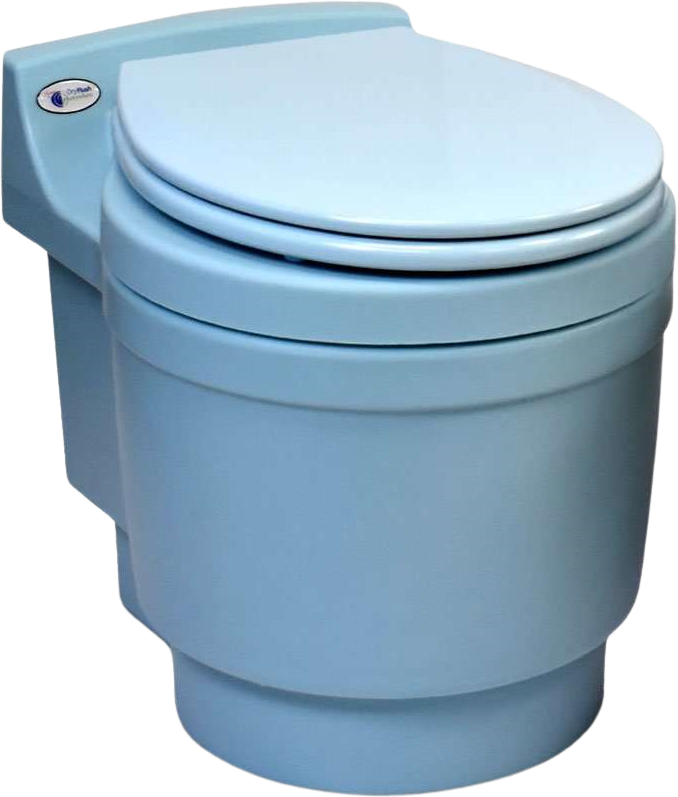 Laveo Dry Flush DF1045DC Waterless Portable Toilet with 12V DC Power Cord & Car Adapter - Ideal for Camping, RV Trips, Boating, and Emergency Preparedness