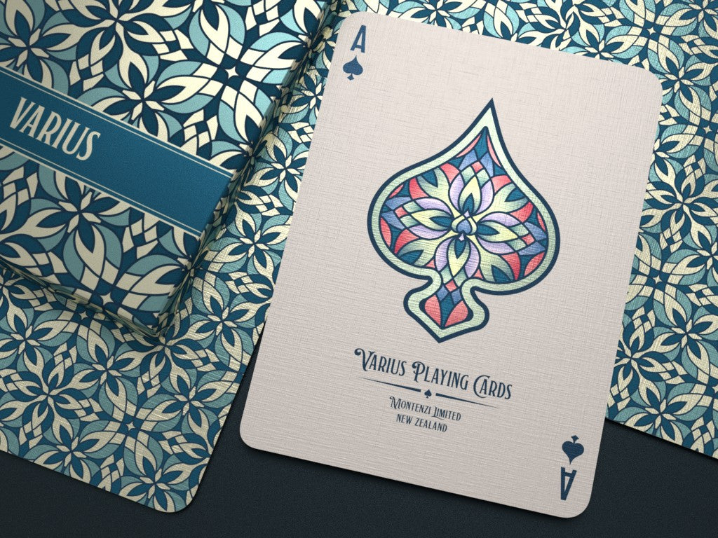 Varius Playing Cards - Premium Limited Edition Teal Deck for Poker, Magic Tricks & Card Games | Collectible & Gift for Card Enthusiasts