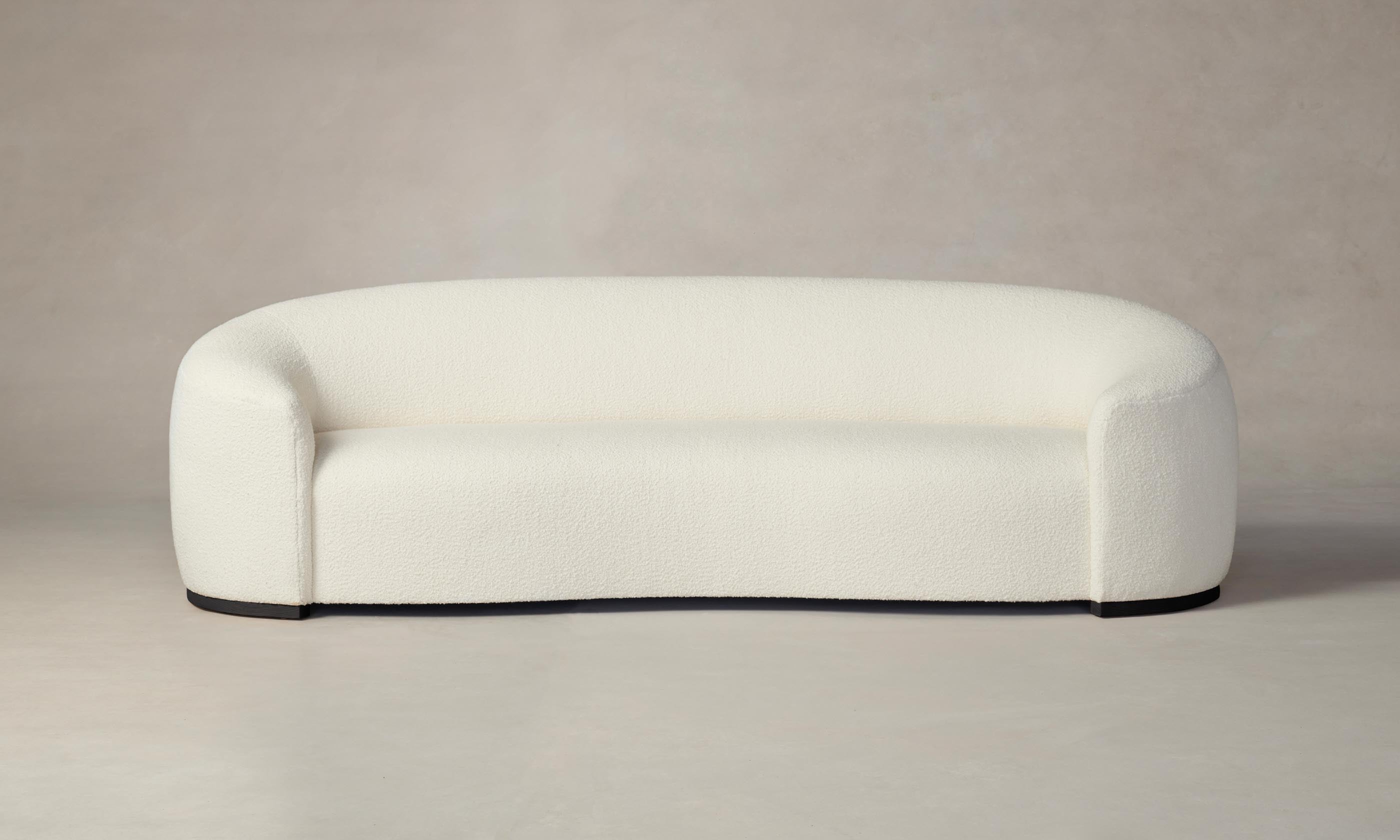Luxury Chelsea Sofa - Italian Bouclé White Fabric - Modern Living Room Furniture for Home & Office Decor