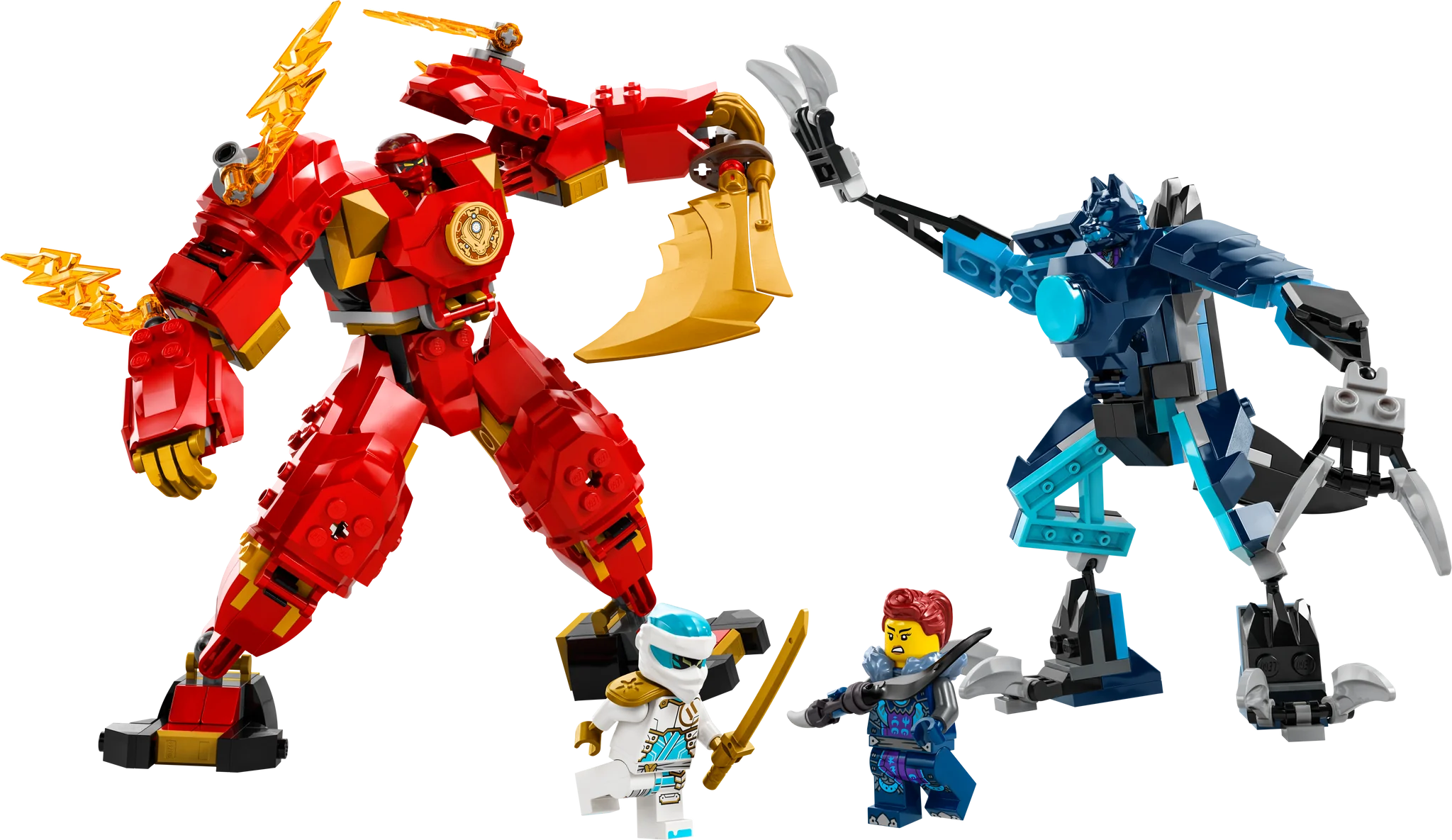 LEGO® NINJAGO® Kai's Elemental Fire Mech Building Set - 158 Pieces Action Figure Toy for Kids Ages 7+ | Perfect for Creative Play, Birthday Gifts & Ninja-Themed Collections