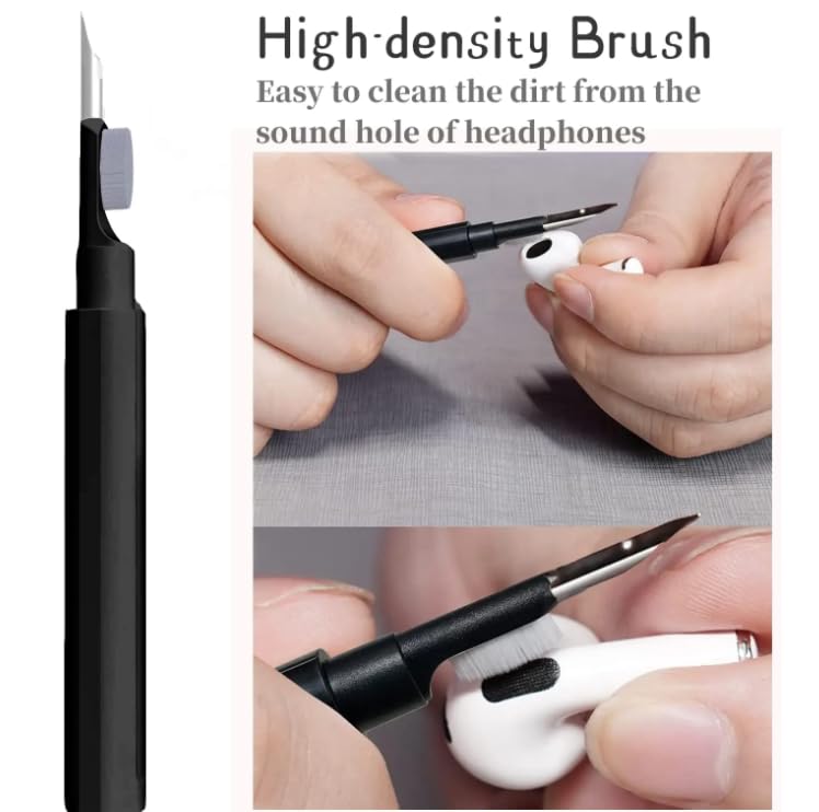 AirPods Cleaning Kit - Black Brush & Pen Tool for Earbuds & iPhone Case Care