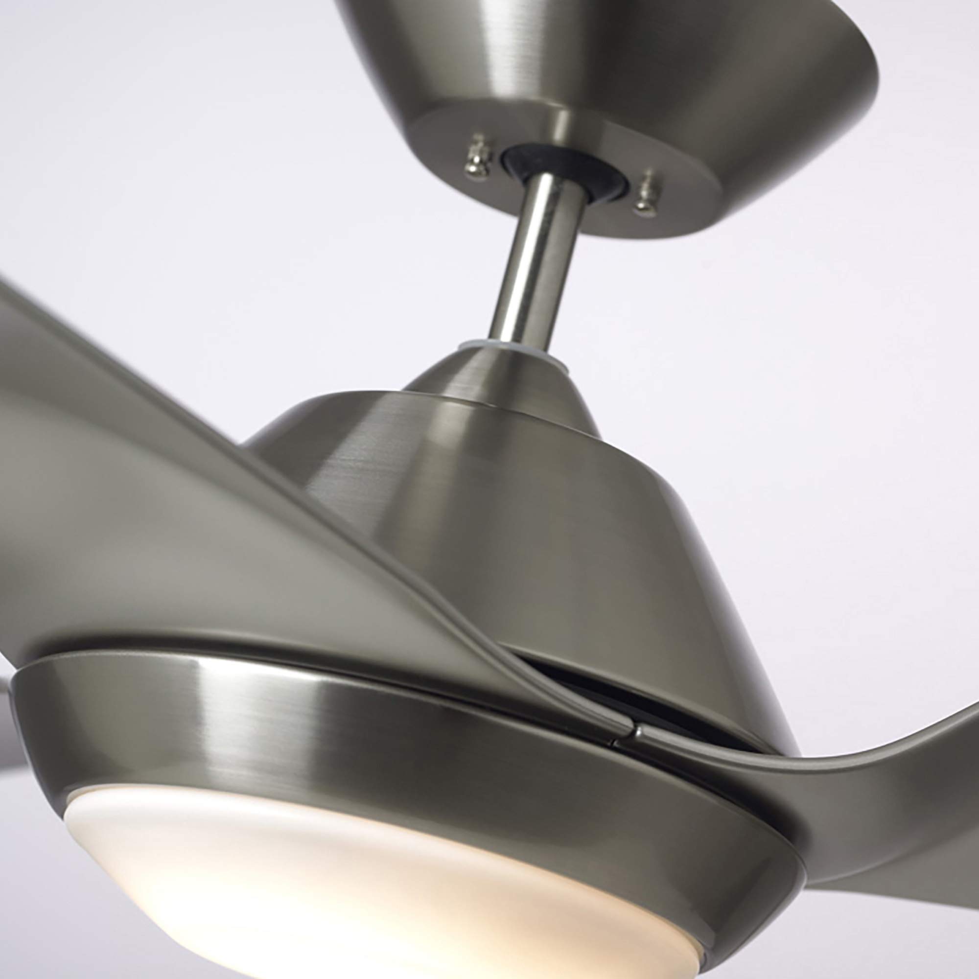 Kathy Ireland Home Sweep Eco WiFi Smart Ceiling Fan with Remote Control - 60 Inch Brushed Steel - Energy Efficient Quiet DC Motor - Perfect for Living Room, Bedroom & Outdoor Patio