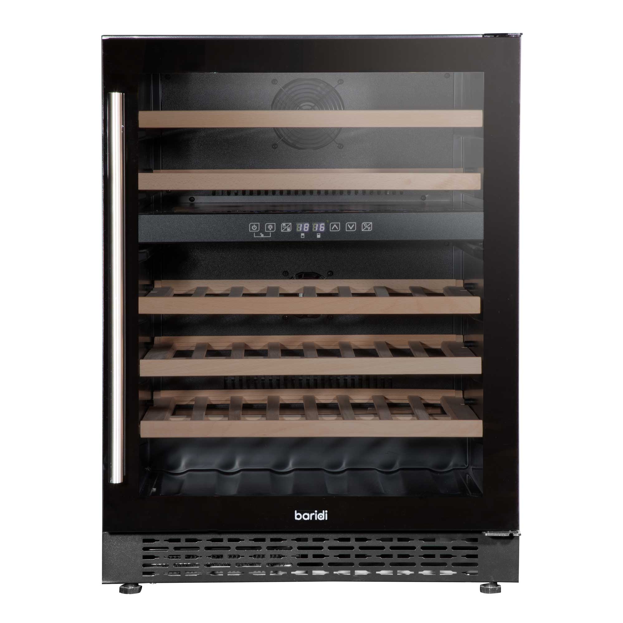 Baridi 46 Bottle Dual Zone Wine Cooler Refrigerator with Digital Touch Screen - Black DH79 | Perfect for Home Bars, Restaurants & Wine Collectors