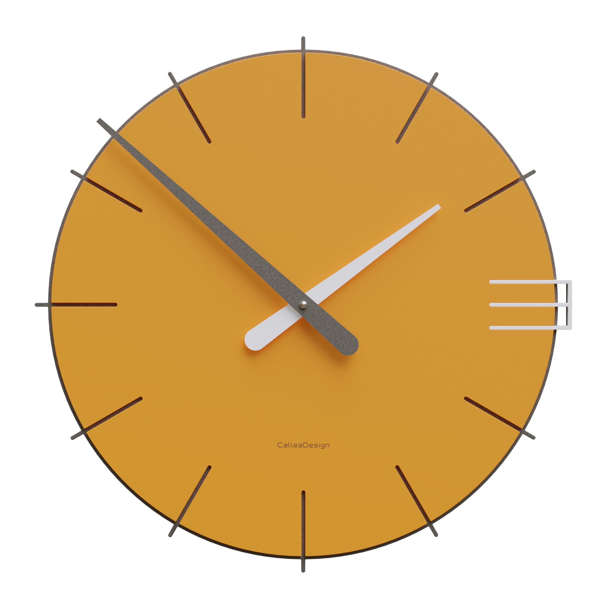 CalleaDesign 16.5 Inch Modern Wall Clock - Mike Melon Style, Silent Non-Ticking, Battery Operated - Perfect for Living Room, Bedroom, Kitchen, Office Decor