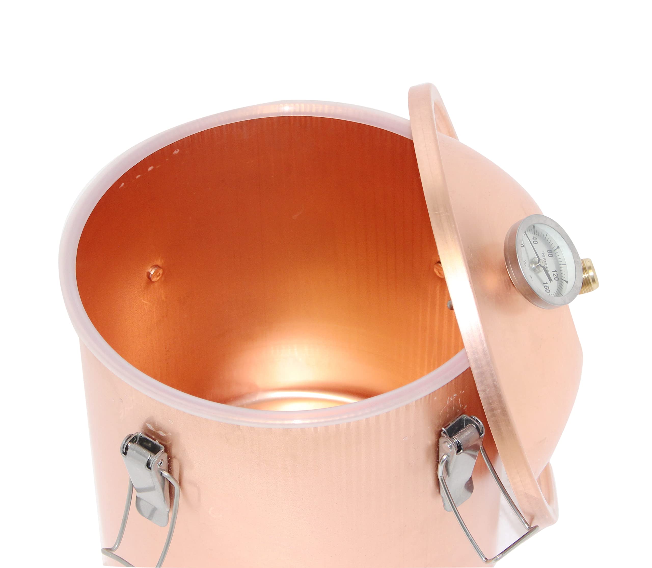 3 Gallon Copper Pot Still Boiler Kit for Home Brewing - Distill Wine, Alcohol & Pure Water | Perfect for Moonshine, Essential Oils & Hydrosols Making