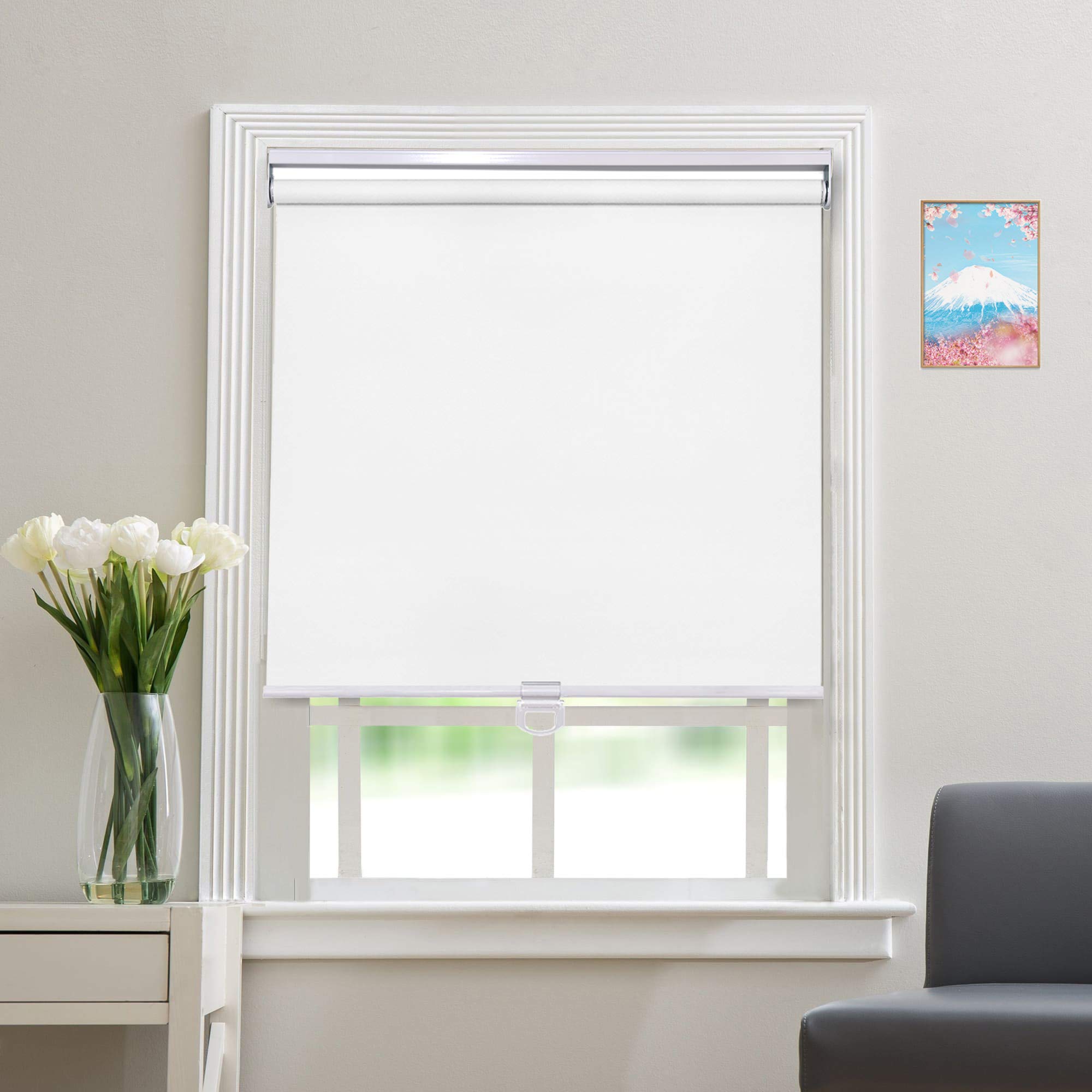 Blackout Cordless Roller Blinds for Windows - Custom Made 46.25