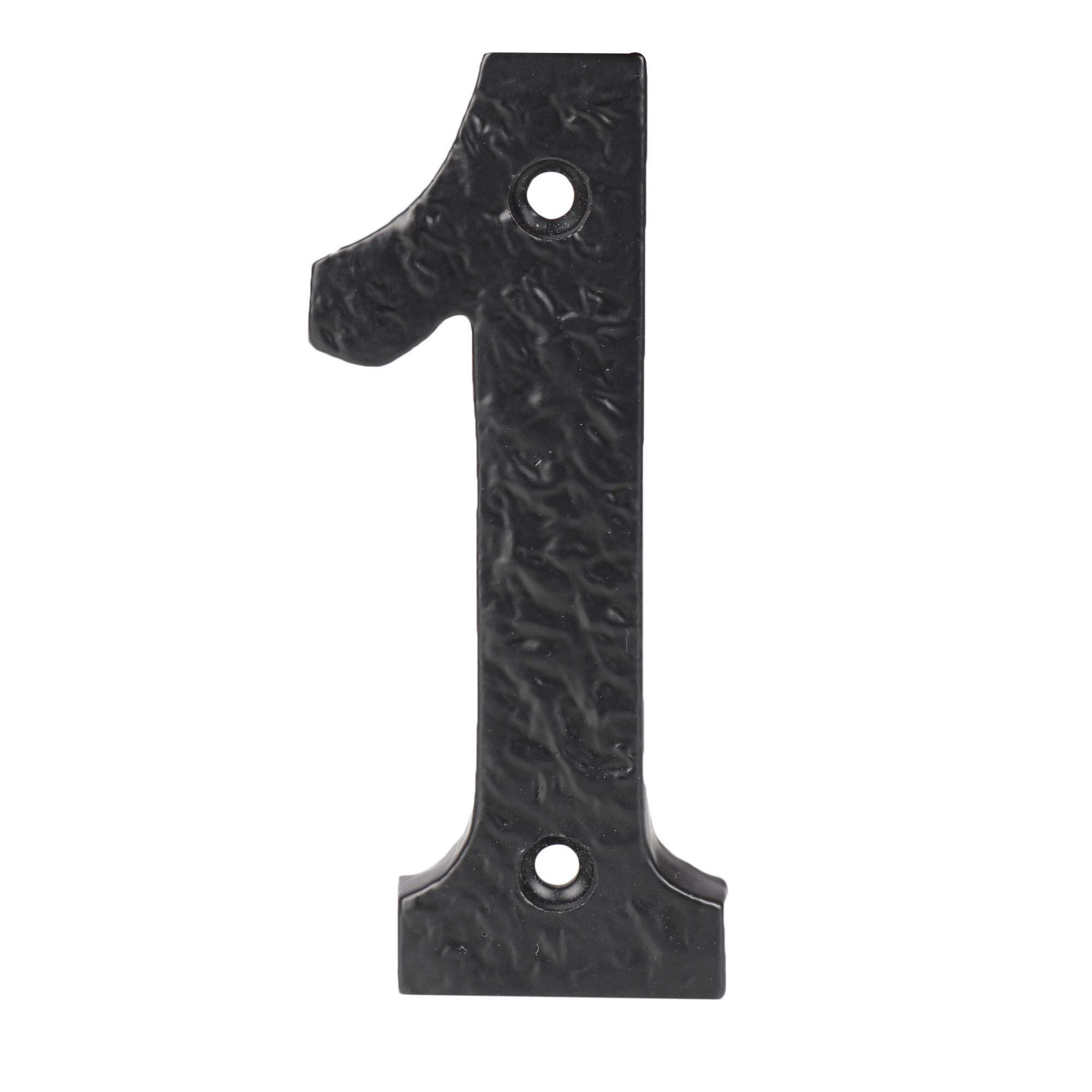 Skandh Solid Antique Black Iron 4-Inch House Numbers - Durable Metal Address Plaque for Home, Mailbox & Business - Outdoor Rust-Resistant Door Number Sign (Set of 1)