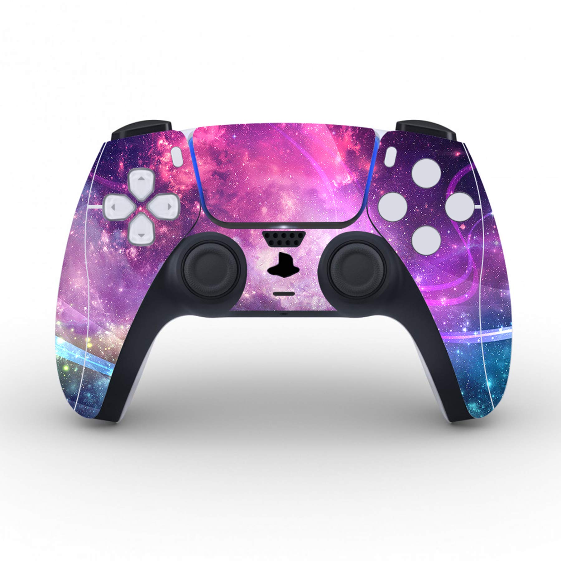 PlayVital Purple Galaxy Full Skin Decal Set for PS5 Console Disc Edition - Vinyl Sticker Cover for PS5 Controller, Charging Station, Headset & Media Remote - Gaming Accessories for Ultimate Customization & Protection