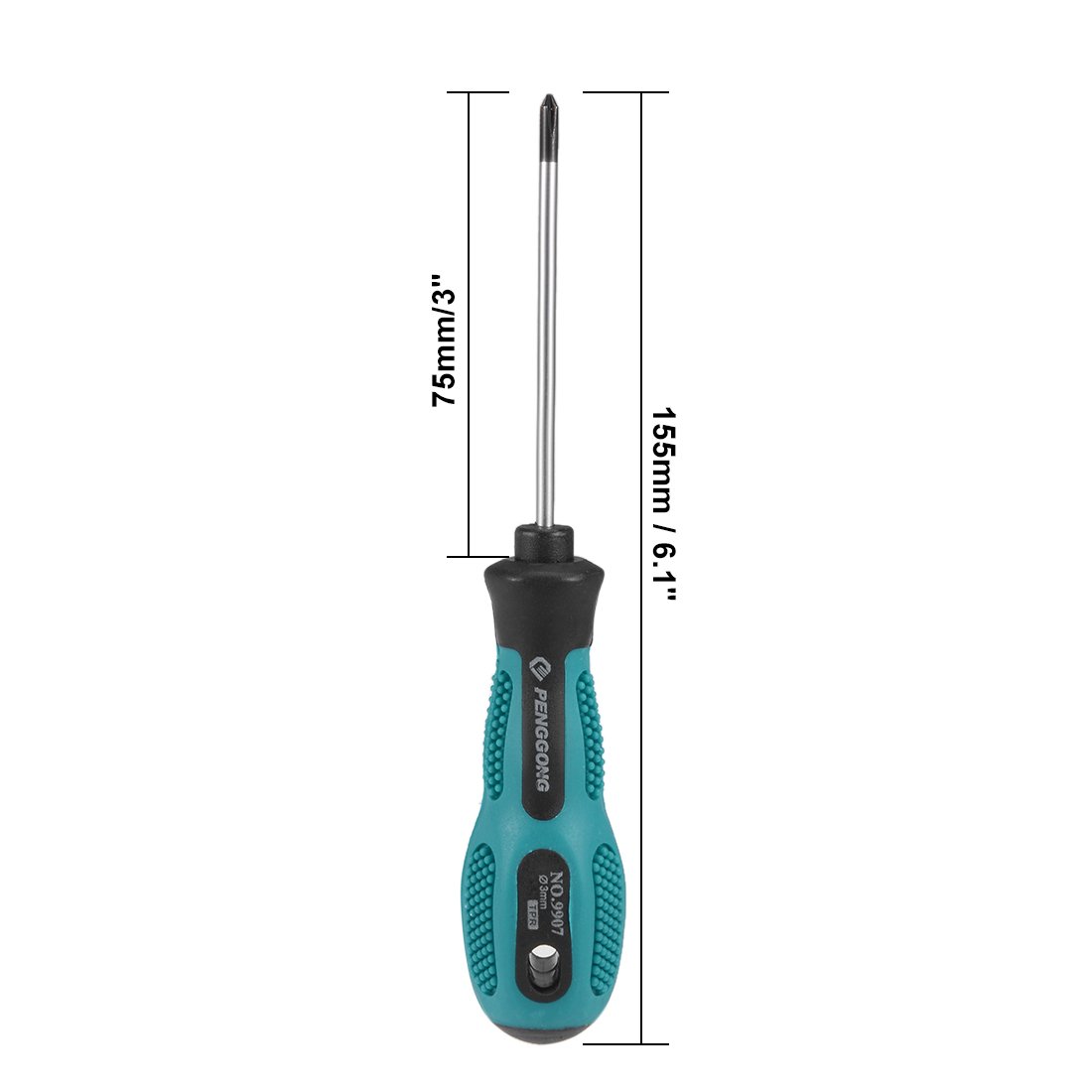 uxcell #0 Phillips Screwdriver - 3 Inch Round Shaft with Non-Slip Comfortable Handle - Perfect for Electronics, Jewelry Repair & DIY Projects