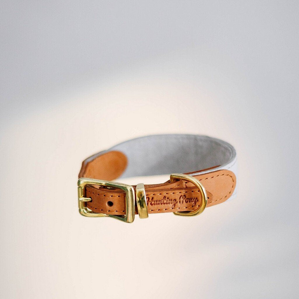 Premium Dog Collar with Pony Knot Design - Beige & Ginger, Durable & Adjustable for Small to Medium Dogs - Perfect for Walks, Training & Outdoor Adventures