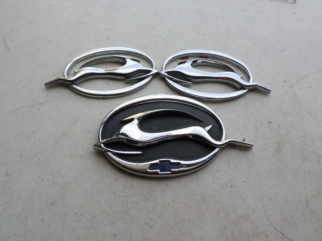 2000-2004 Chevy Impala Side Fender & Rear Trunk Emblem Badge Set - 3-Piece Chrome Logo Kit (10424490, 10424491, 10437467) - Perfect for Restoration & Customization Projects
