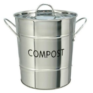 Stainless Steel Compost Bin 3.2L - Odor-Free Kitchen Compost Pail for Organic Waste Recycling - Perfect for Countertop, Garden & Eco-Friendly Homes