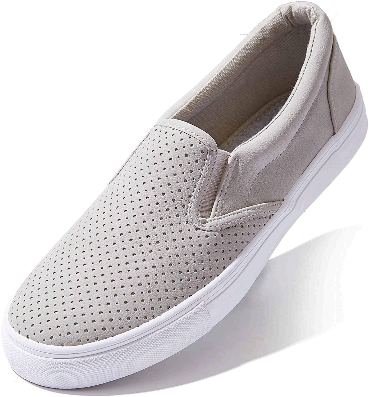 DailyShoes Platform Slip-on Sneakers - Round Toe Low Cut Thick Sole Dress Shoes for Women | Ballet Flats & Skate Walking Shoes | Perfect for Casual Outfits, Work & Travel