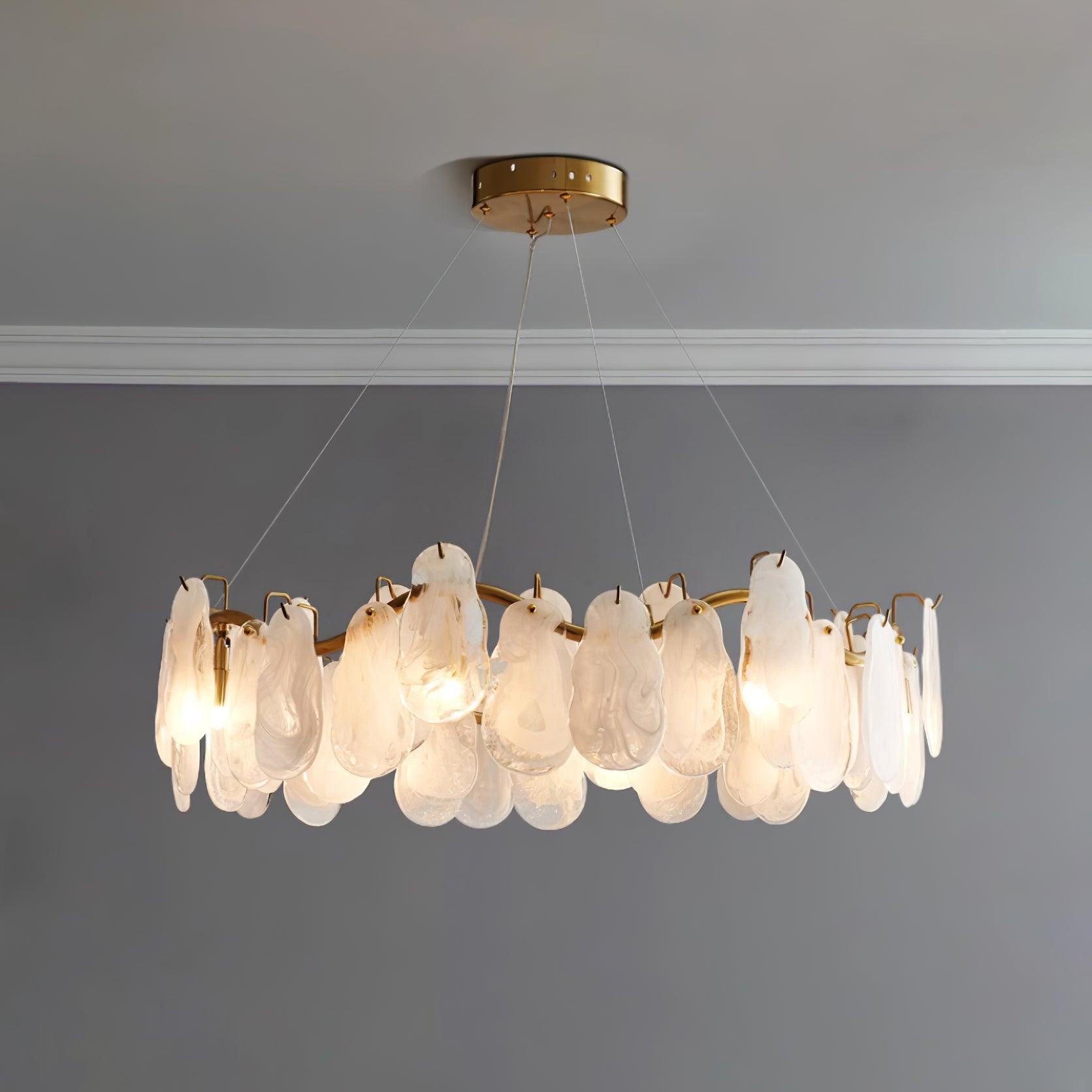 Mahina Cloud Chandelier - Modern LED Ceiling Light Fixture for Living Room, Bedroom, Dining Room | Energy-Efficient Dimmable Hanging Light with Remote Control | Perfect for Home, Office, and Restaurant Decor