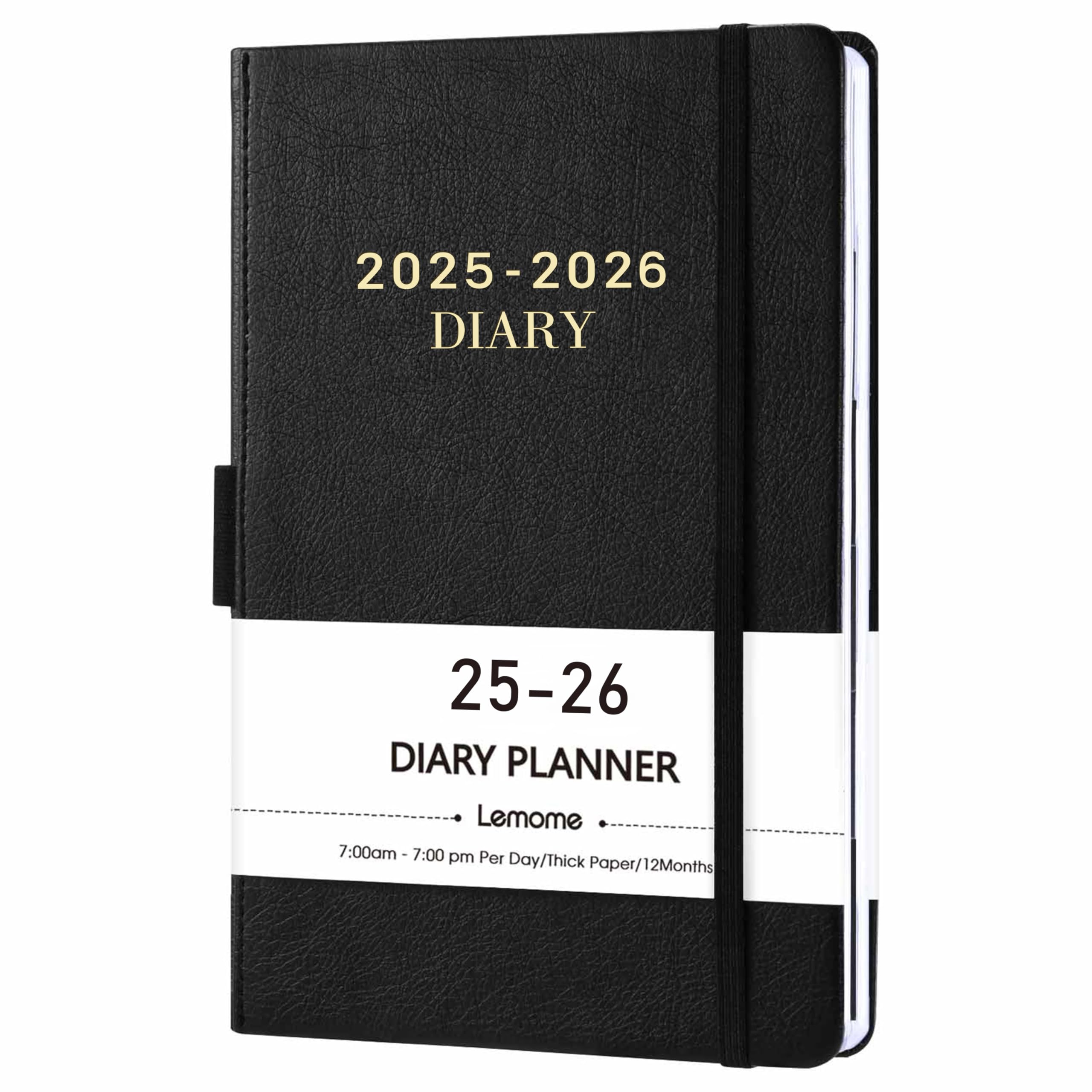 2025-2026 Daily Planner & Appointment Book - July 2025 to June 2026 Academic Year with Tabs, Pen Loop, Bookmarks & Inner Pocket - 5.75