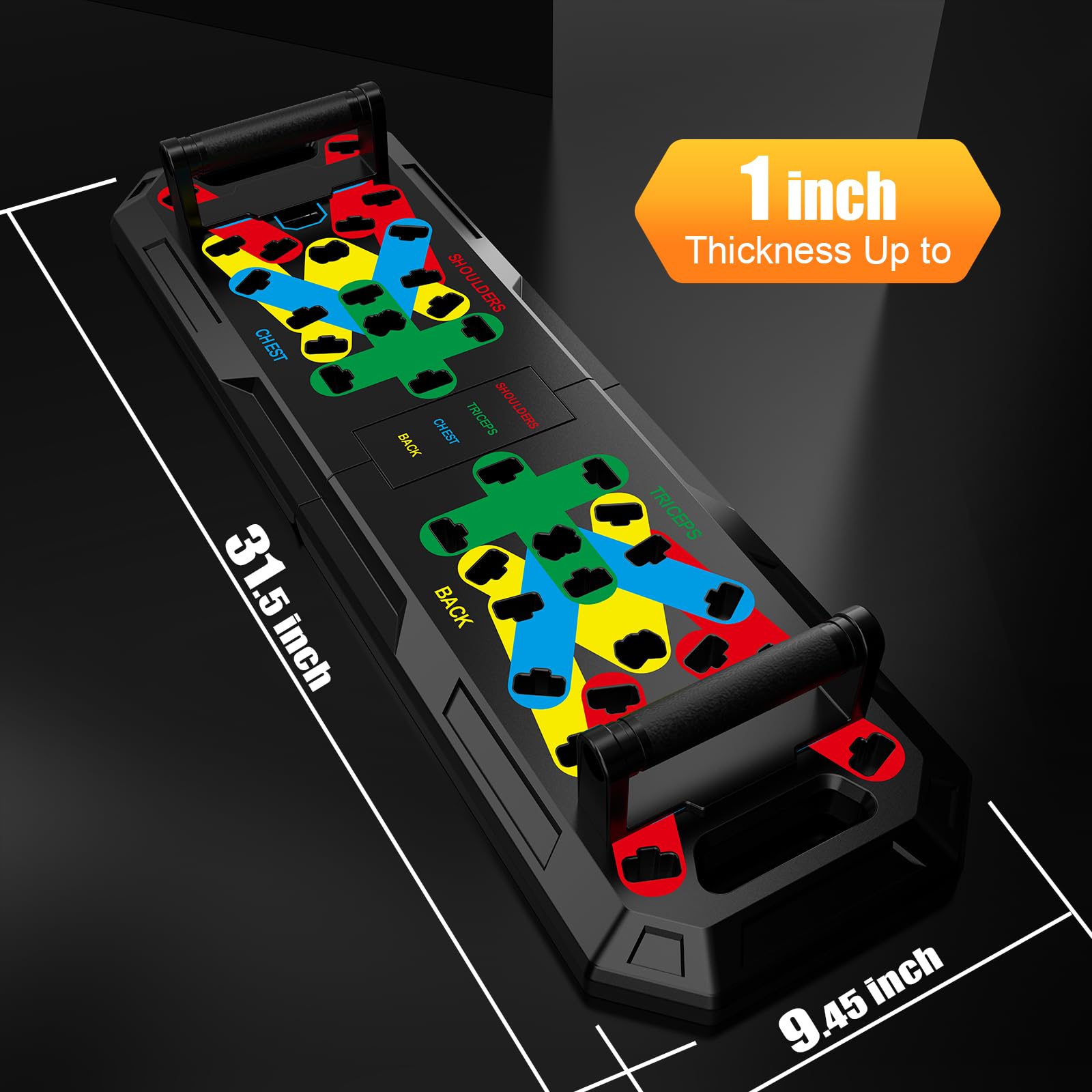 LALAHIGH All-in-One Home Gym Kit - Push-Up Board, Resistance Bands with Bar, Pilates Bar & Multi-Functional Training Board for Strength Training | Perfect for Home Workouts, Full-Body Exercise & Fitness Enthusiasts