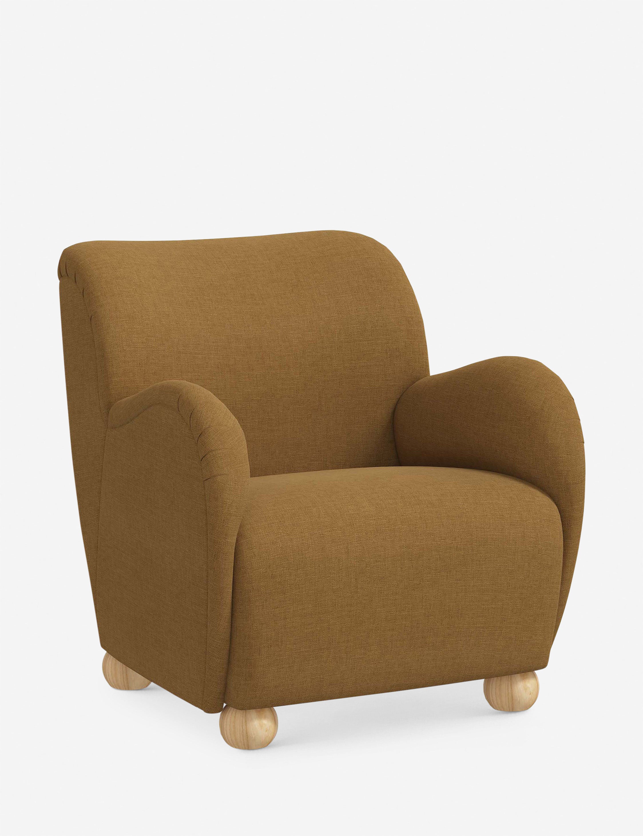 Baird Accent Chair - Modern Upholstered Lounge Chair for Living Room, Bedroom & Office - Comfortable Reading Chair with Sturdy Wooden Legs
